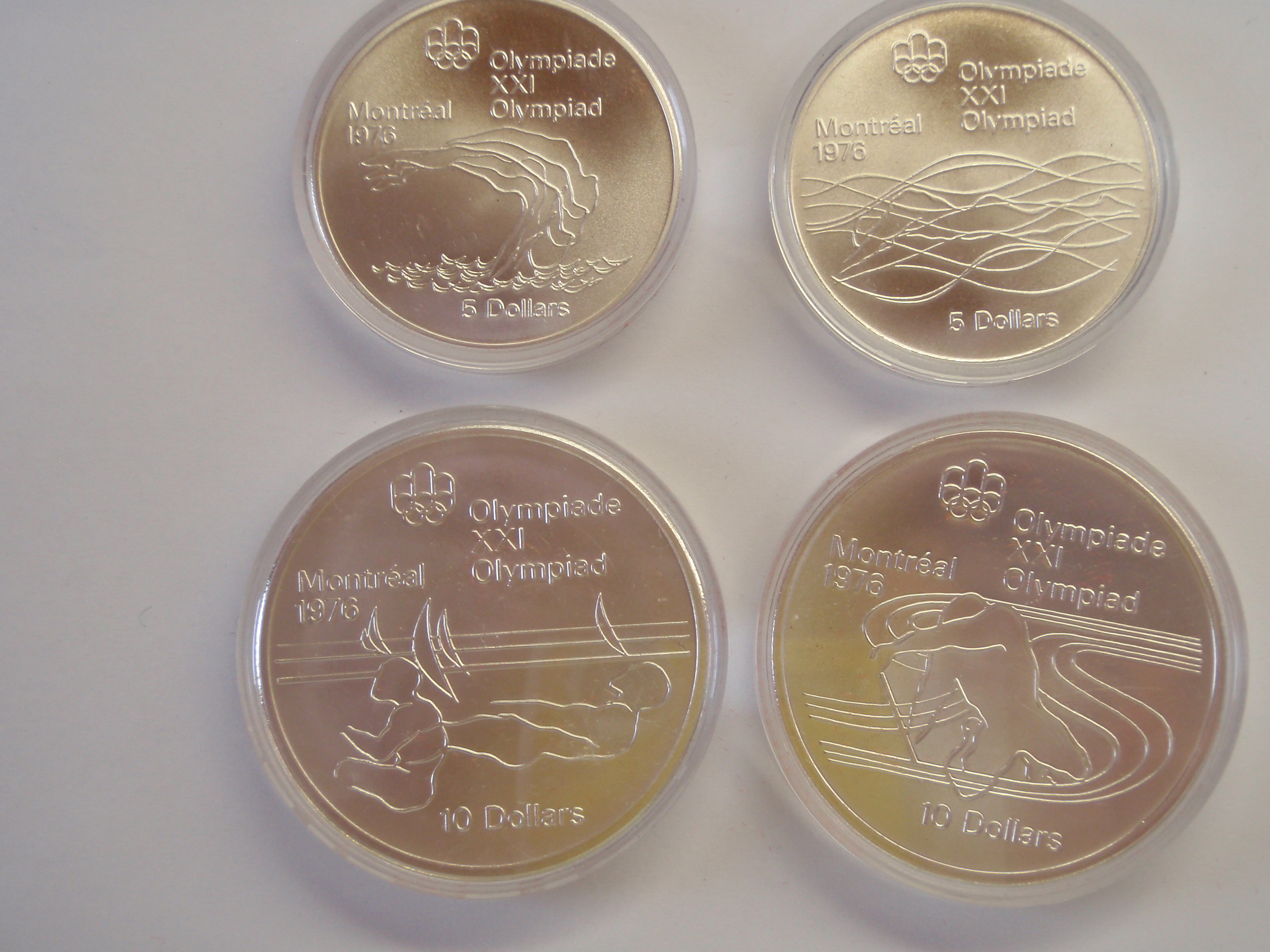 1976 Montreal Olympic 4 Coin Silver Set Diverse Equities Inc 